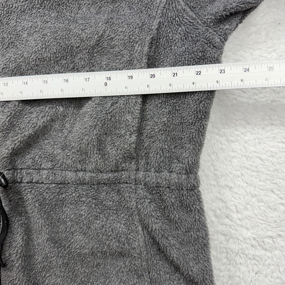 VTG Woolrich Mens M USA Made Gray Fleece Full Zip Hooded Jacket Outdoor Patch - Picture 6 of 9